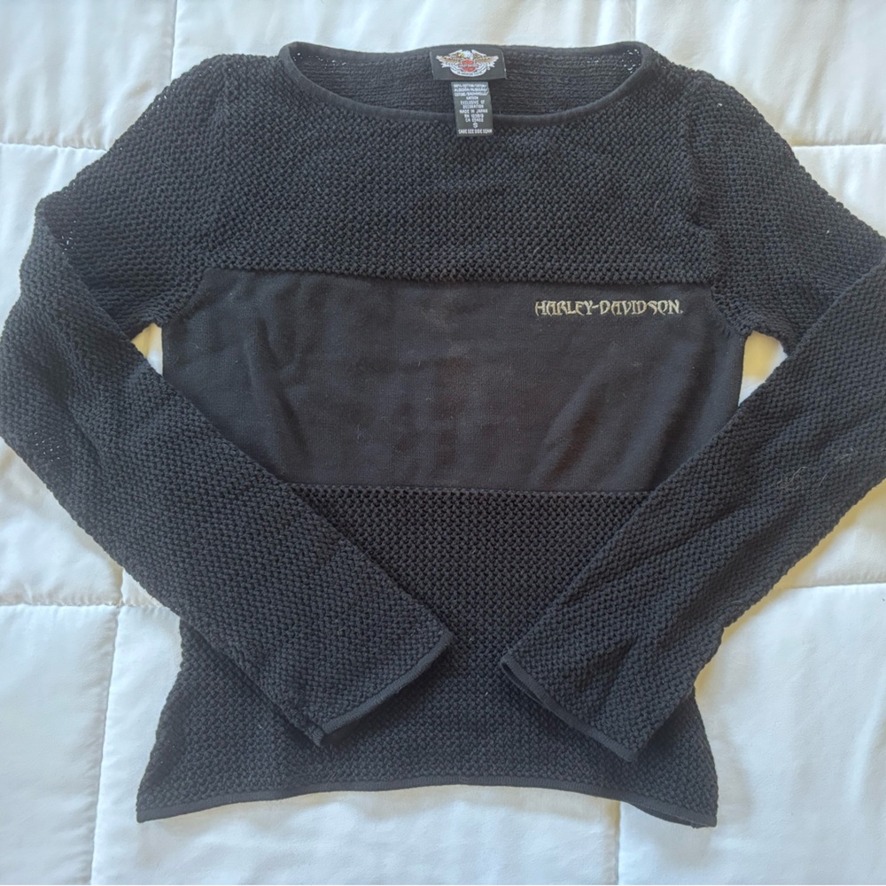 Vintage 90s Harley Davidson Long Sleeve - Picture 2 of 7